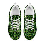 Irish Celtic Symbol Pattern Print White Sneakers