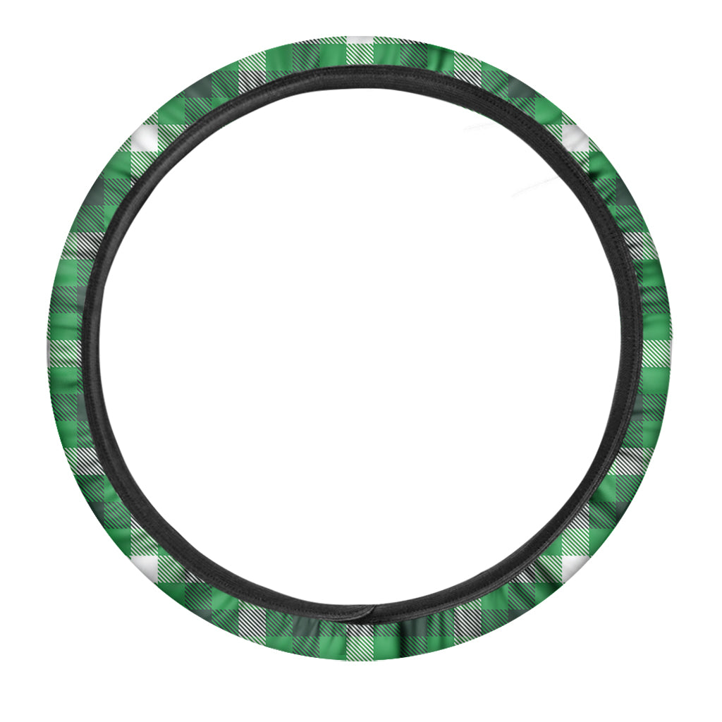 Irish Check Saint Patrick's Day Print Car Steering Wheel Cover