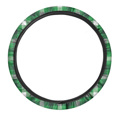 Irish Check Saint Patrick's Day Print Car Steering Wheel Cover