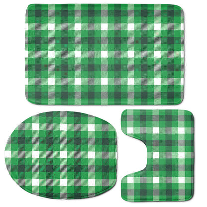 Irish Check Saint Patrick's Day Print 3 Piece Bath Mat Set