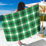 Irish Check Saint Patrick's Day Print Beach Sarong Wrap