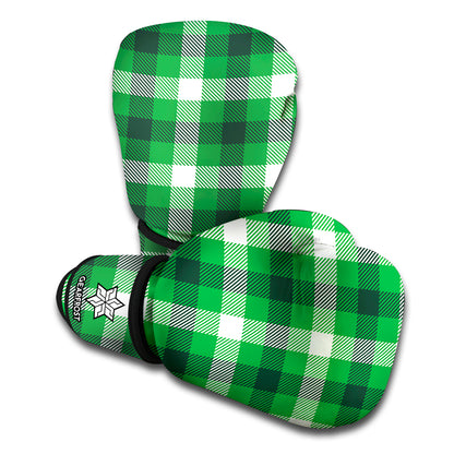 Irish Check Saint Patrick's Day Print Boxing Gloves