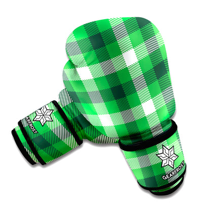 Irish Check Saint Patrick's Day Print Boxing Gloves