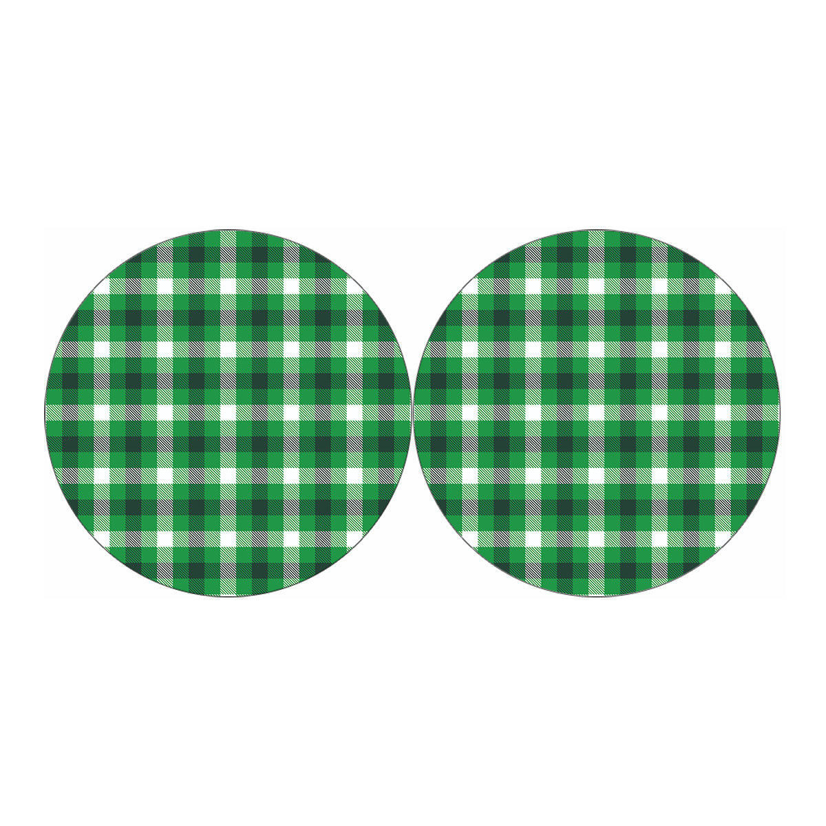 Irish Check Saint Patrick's Day Print Car Coasters