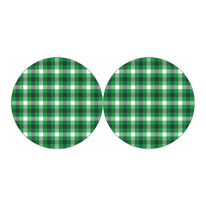 Irish Check Saint Patrick's Day Print Car Coasters