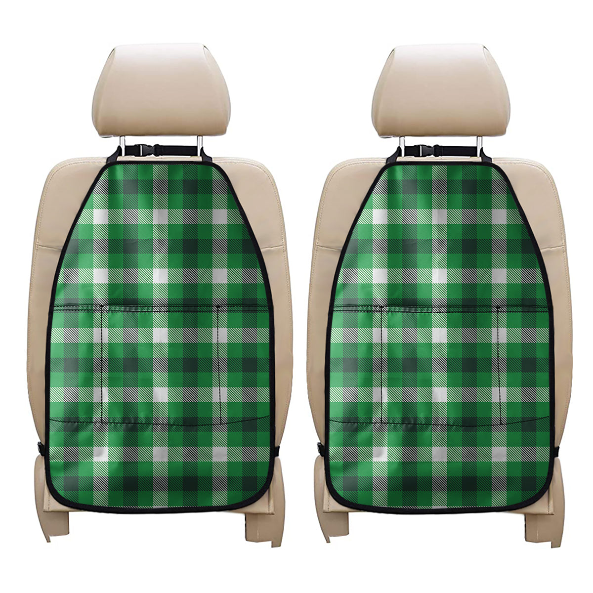 Irish Check Saint Patrick's Day Print Car Seat Organizers