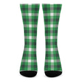 Irish Check Saint Patrick's Day Print Crew Socks
