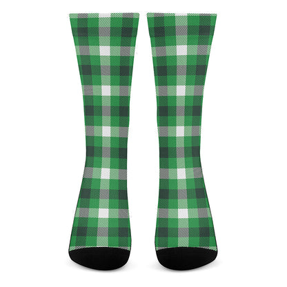 Irish Check Saint Patrick's Day Print Crew Socks