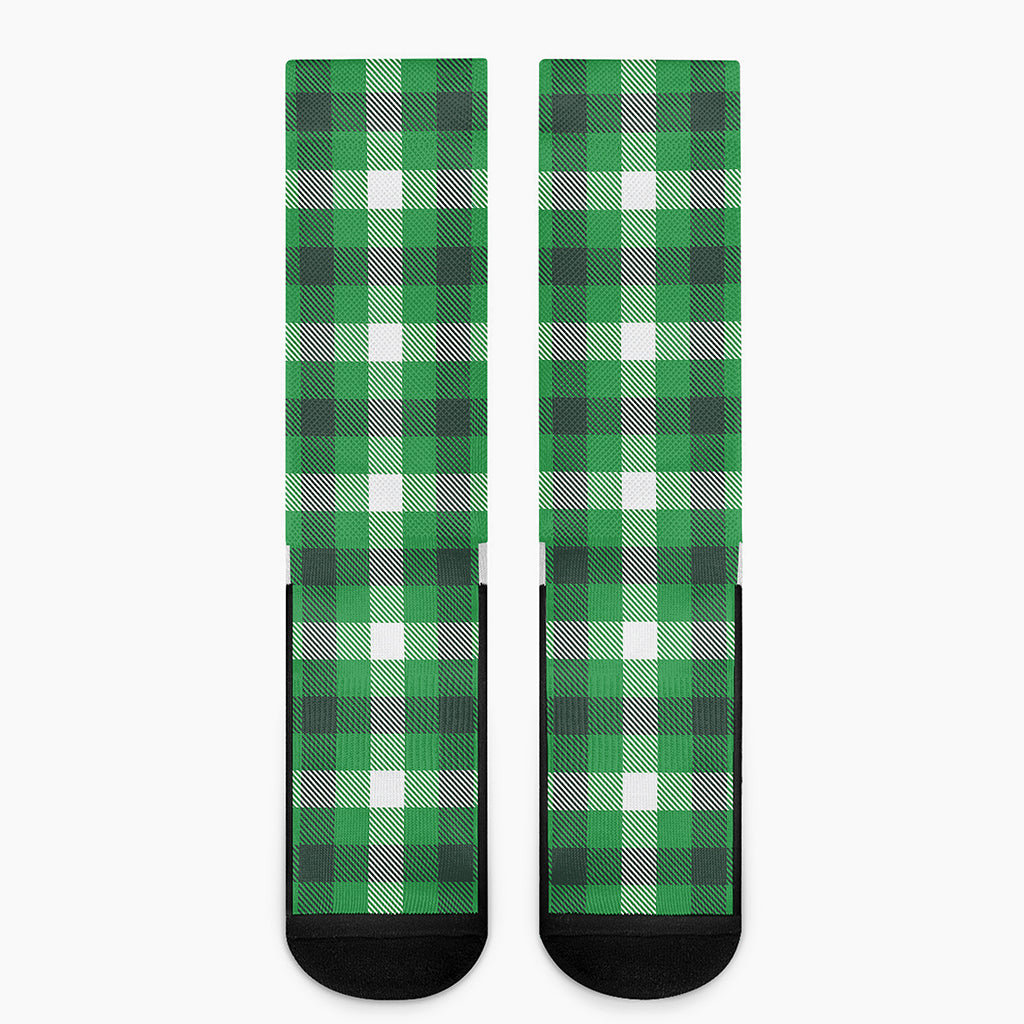 Irish Check Saint Patrick's Day Print Crew Socks