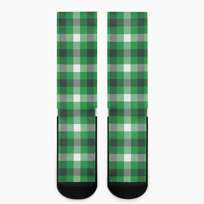 Irish Check Saint Patrick's Day Print Crew Socks