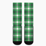 Irish Check Saint Patrick's Day Print Crew Socks