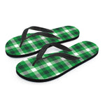Irish Check Saint Patrick's Day Print Flip Flops