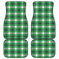 Irish Check Saint Patrick's Day Print Front and Back Car Floor Mats