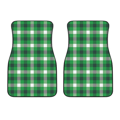 Irish Check Saint Patrick's Day Print Front Car Floor Mats