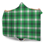 Irish Check Saint Patrick's Day Print Hooded Blanket