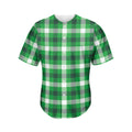 Irish Check Saint Patrick's Day Print Men's Baseball Jersey
