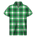 Irish Check Saint Patrick's Day Print Men's Short Sleeve Shirt