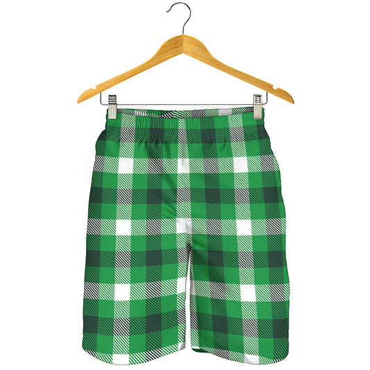 Irish Check Saint Patrick's Day Print Men's Shorts