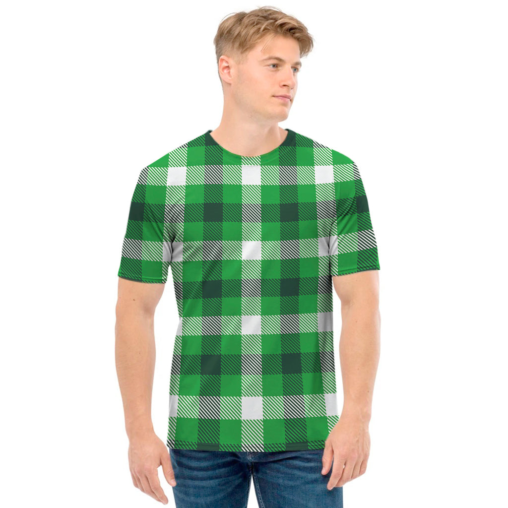 Irish Check Saint Patrick's Day Print Men's T-Shirt