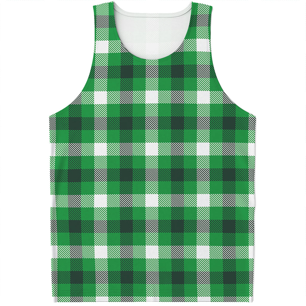 Irish Check Saint Patrick's Day Print Men's Tank Top