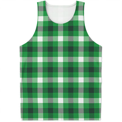 Irish Check Saint Patrick's Day Print Men's Tank Top