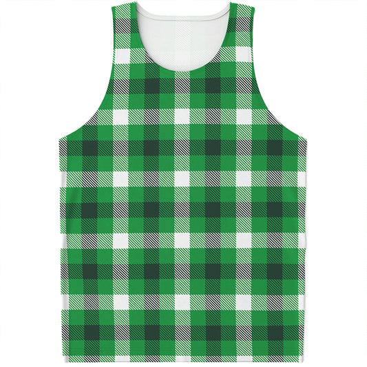 Irish Check Saint Patrick's Day Print Men's Tank Top