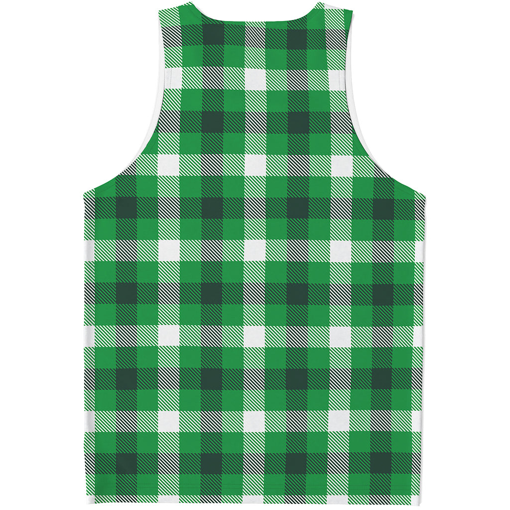 Irish Check Saint Patrick's Day Print Men's Tank Top