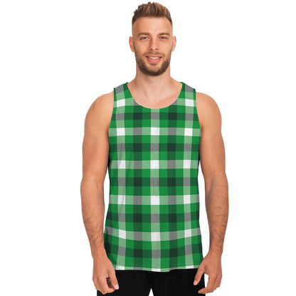 Irish Check Saint Patrick's Day Print Men's Tank Top