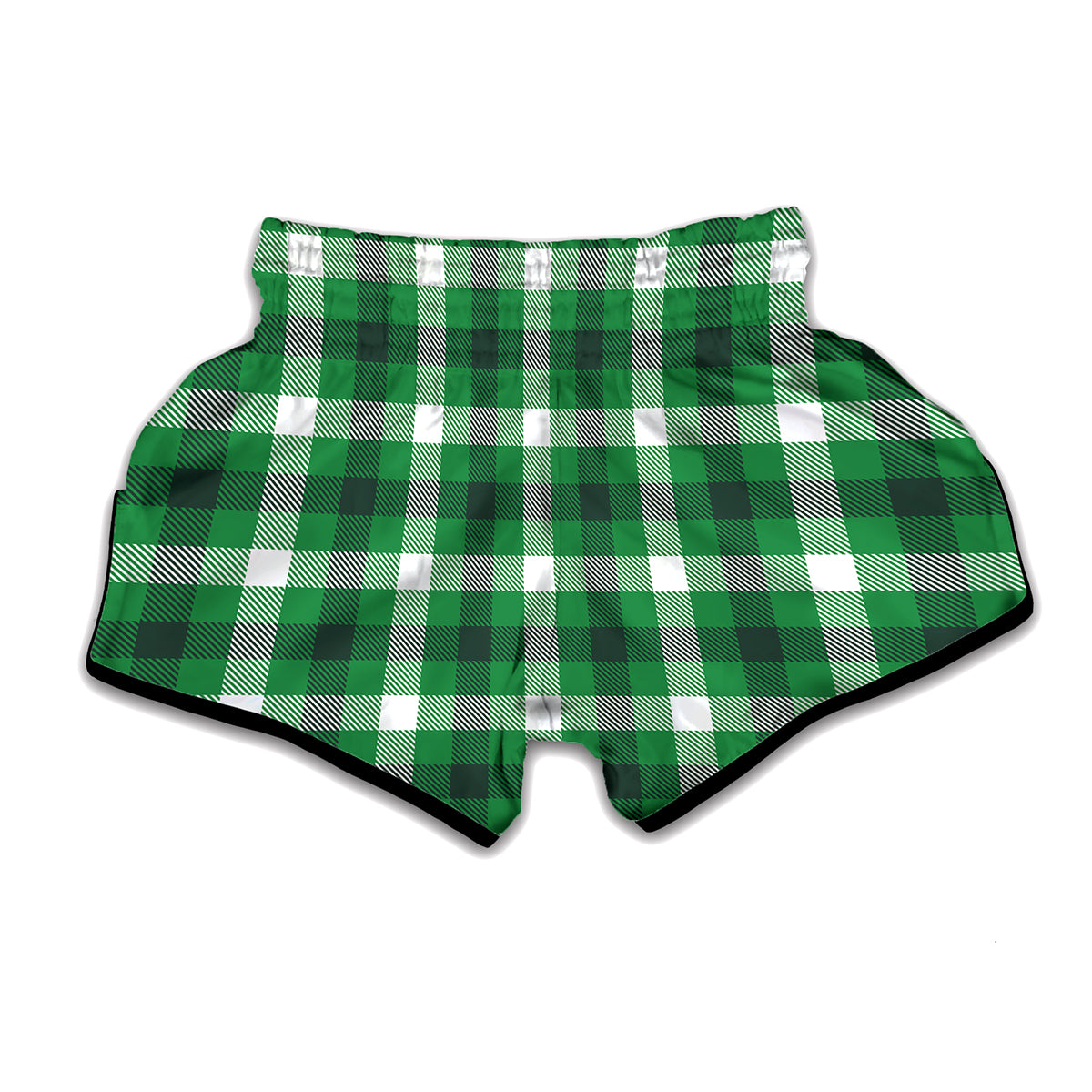 Irish Check Saint Patrick's Day Print Muay Thai Boxing Shorts