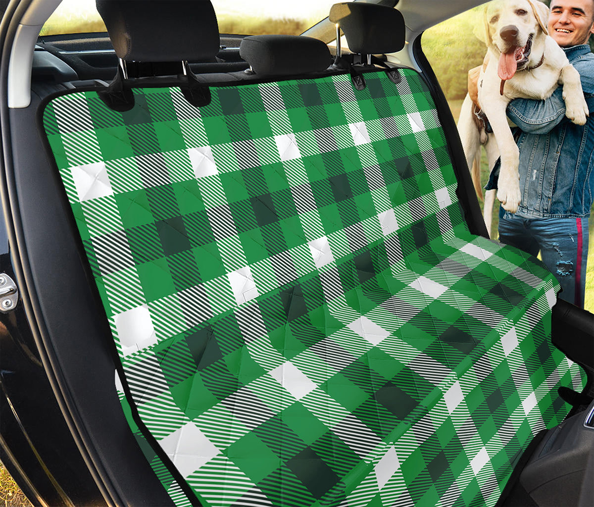 Irish Check Saint Patrick's Day Print Pet Car Back Seat Cover