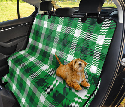 Irish Check Saint Patrick's Day Print Pet Car Back Seat Cover