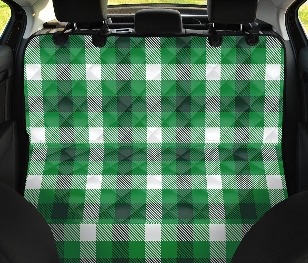 Irish Check Saint Patrick's Day Print Pet Car Back Seat Cover