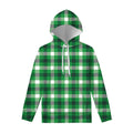 Irish Check Saint Patrick's Day Print Pullover Hoodie