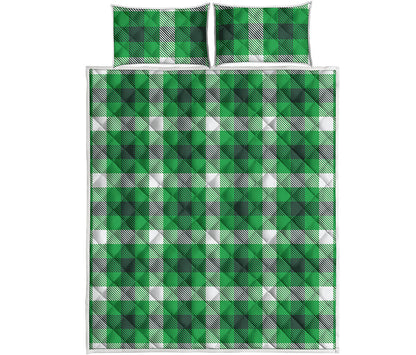 Irish Check Saint Patrick's Day Print Quilt Bed Set