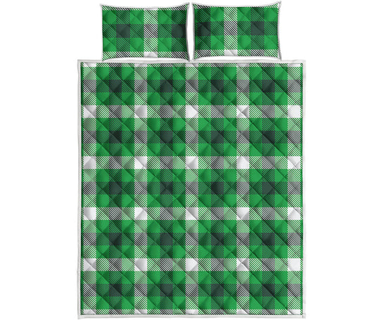 Irish Check Saint Patrick's Day Print Quilt Bed Set