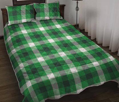 Irish Check Saint Patrick's Day Print Quilt Bed Set