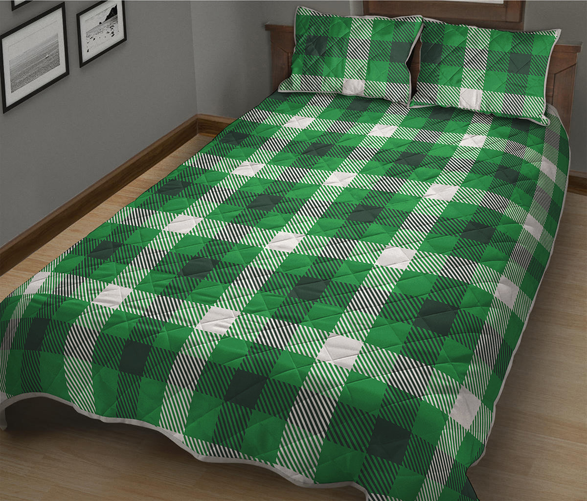 Irish Check Saint Patrick's Day Print Quilt Bed Set