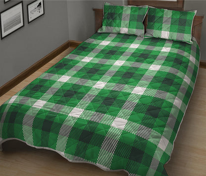 Irish Check Saint Patrick's Day Print Quilt Bed Set