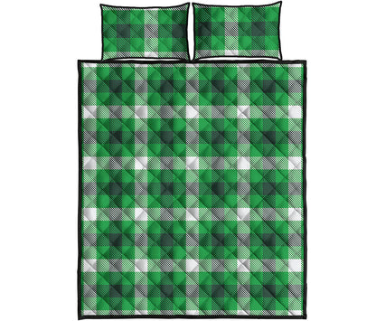 Irish Check Saint Patrick's Day Print Quilt Bed Set
