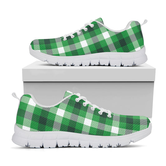 Irish Check Saint Patrick's Day Print White Sneakers