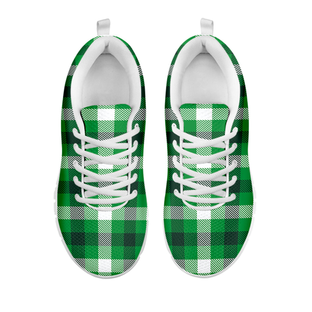 Irish Check Saint Patrick's Day Print White Sneakers