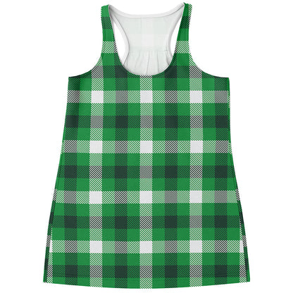 Irish Check Saint Patrick's Day Print Women's Racerback Tank Top