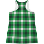 Irish Check Saint Patrick's Day Print Women's Racerback Tank Top