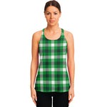 Irish Check Saint Patrick's Day Print Women's Racerback Tank Top