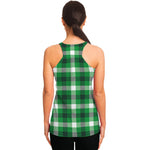 Irish Check Saint Patrick's Day Print Women's Racerback Tank Top
