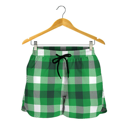 Irish Check Saint Patrick's Day Print Women's Shorts