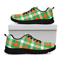Irish Checkered St. Patrick's Day Print Black Running Shoes