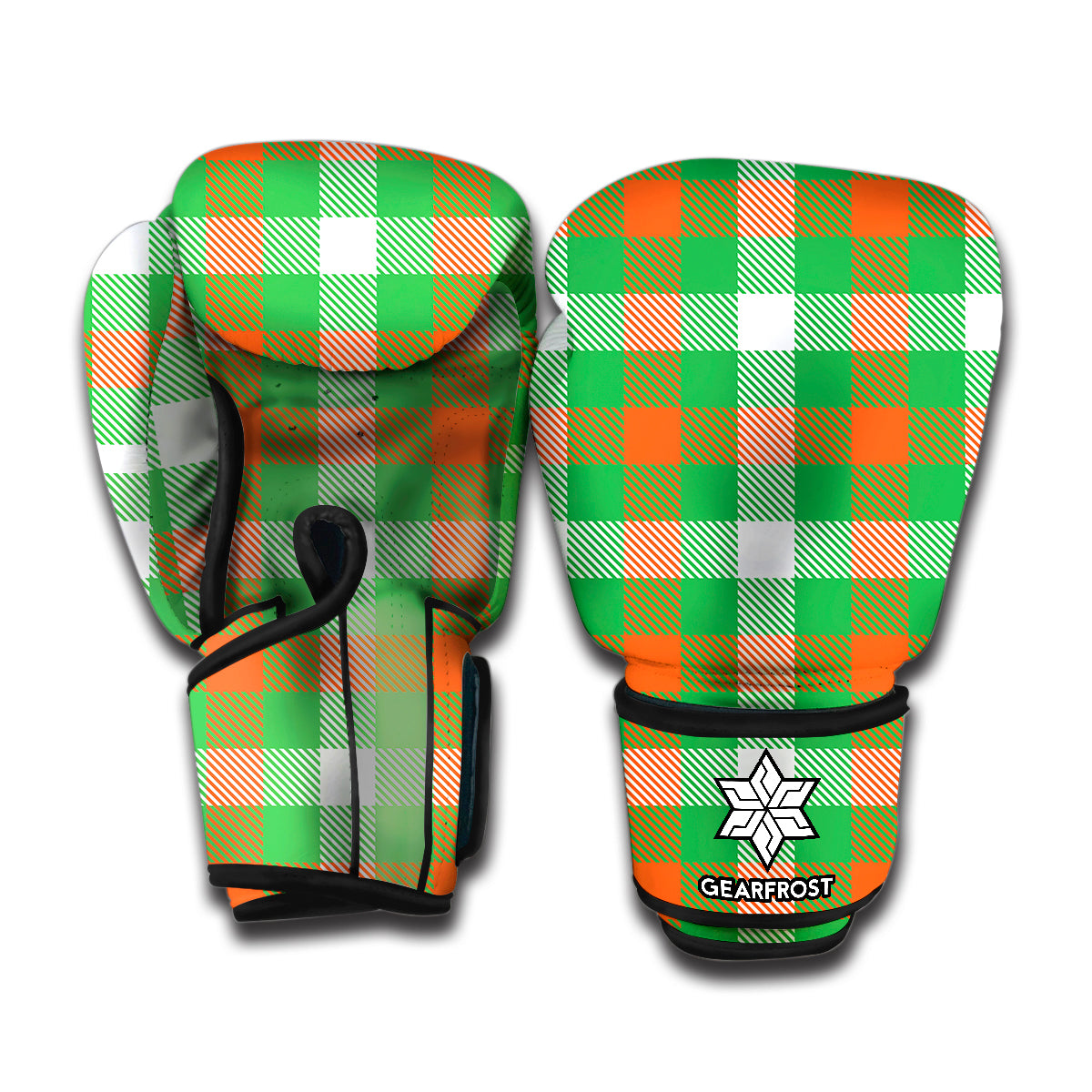 Irish Checkered St. Patrick's Day Print Boxing Gloves