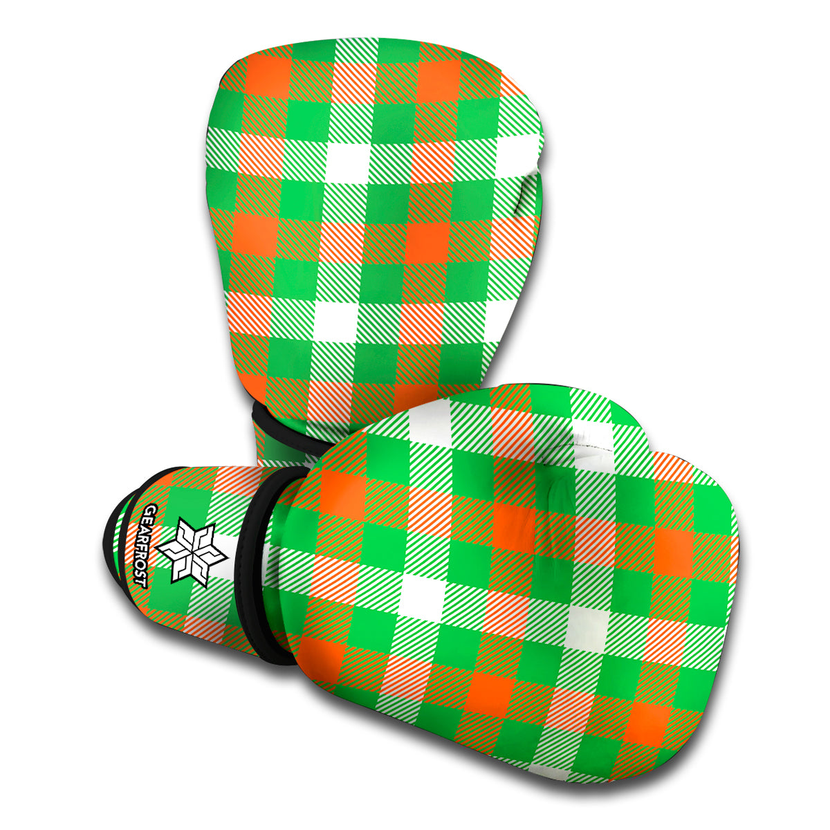 Irish Checkered St. Patrick's Day Print Boxing Gloves