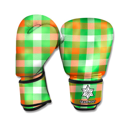 Irish Checkered St. Patrick's Day Print Boxing Gloves